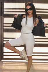 10.5 inch Biker Shorts - Off white